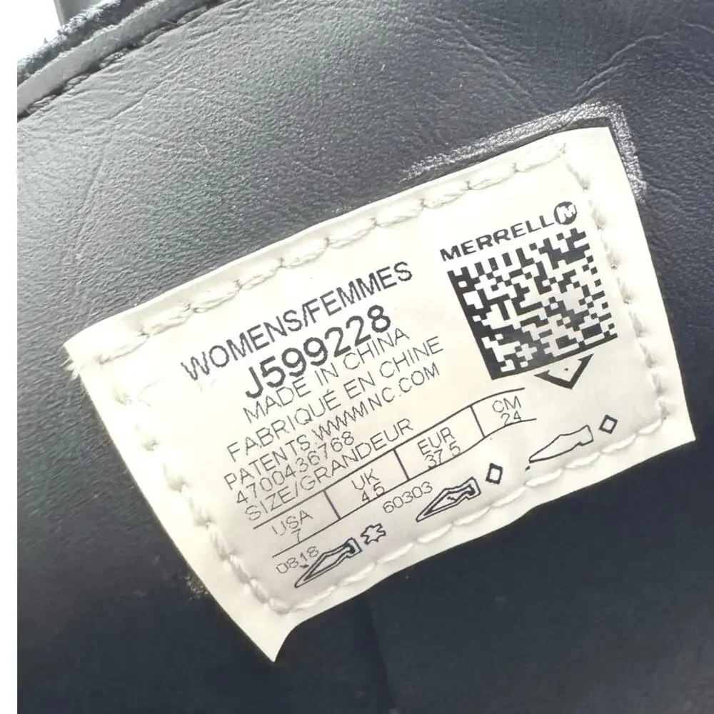 Merrell Women's Veranda Black Leather Lace Up Ankle Bootie Boots Size 7 - Picture 8 of 8